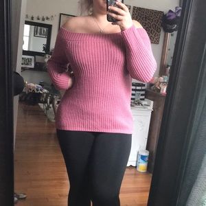 Off the shoulder sweater